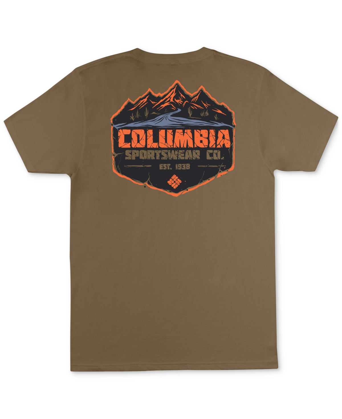 Columbia Men's Journey Mountain Logo Graphic T-Shirt Brown Size Small