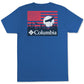 Columbia Men's Cotton Crewneck Graphic T-Shirt Blue Size Large