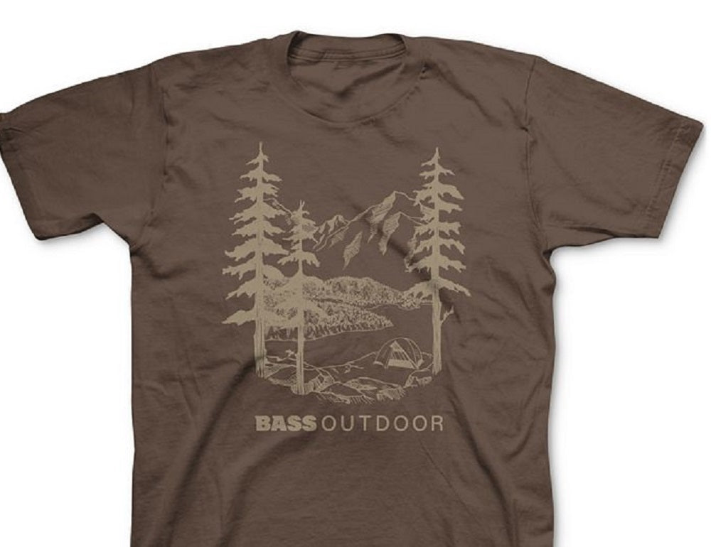 Bass Outdoor Men's Such Great Heights Logo Graphic T-Shirt Brown Size Large