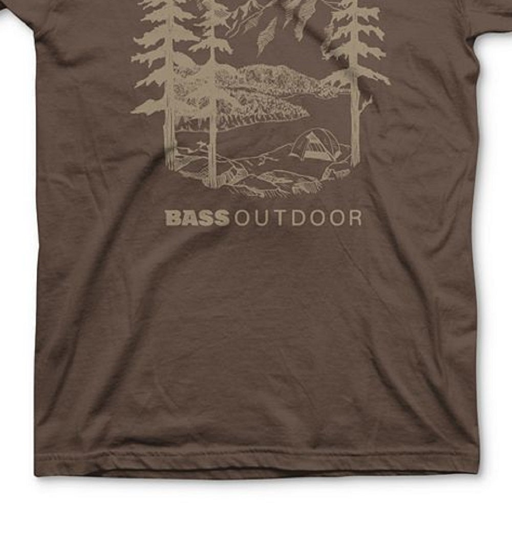 Bass Outdoor Men's Such Great Heights Logo Graphic T-Shirt Brown Size Large