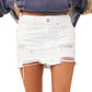 Free People Women's Out Of Ordinary Denim Miniskirt White Size 8