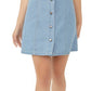 Free People Women's Sami Denim Halter Minidress Blue Size Medium
