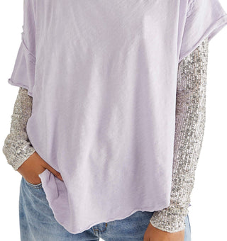 Free People Women's U Fancy T-Shirt Purple Size Small