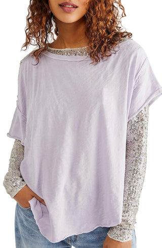 Free People Women's U Fancy T-Shirt Purple Size Small