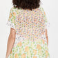 Free People Women's Wildflower Patchwork Cotton Minidress Brown Size Medium