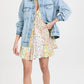Free People Women's Wildflower Patchwork Cotton Minidress Brown Size Medium