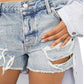 Free People Women's Maggie Distressed Shorts Blue Size 26