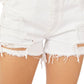 Free People Women's Maggie Distressed Shorts White Size 29