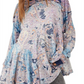 Free People Women's Making Circles Paisley Cotton & Modal T-Shirt Blue Size X-Small