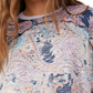 Free People Women's Making Circles Paisley Cotton & Modal T-Shirt Blue Size X-Small
