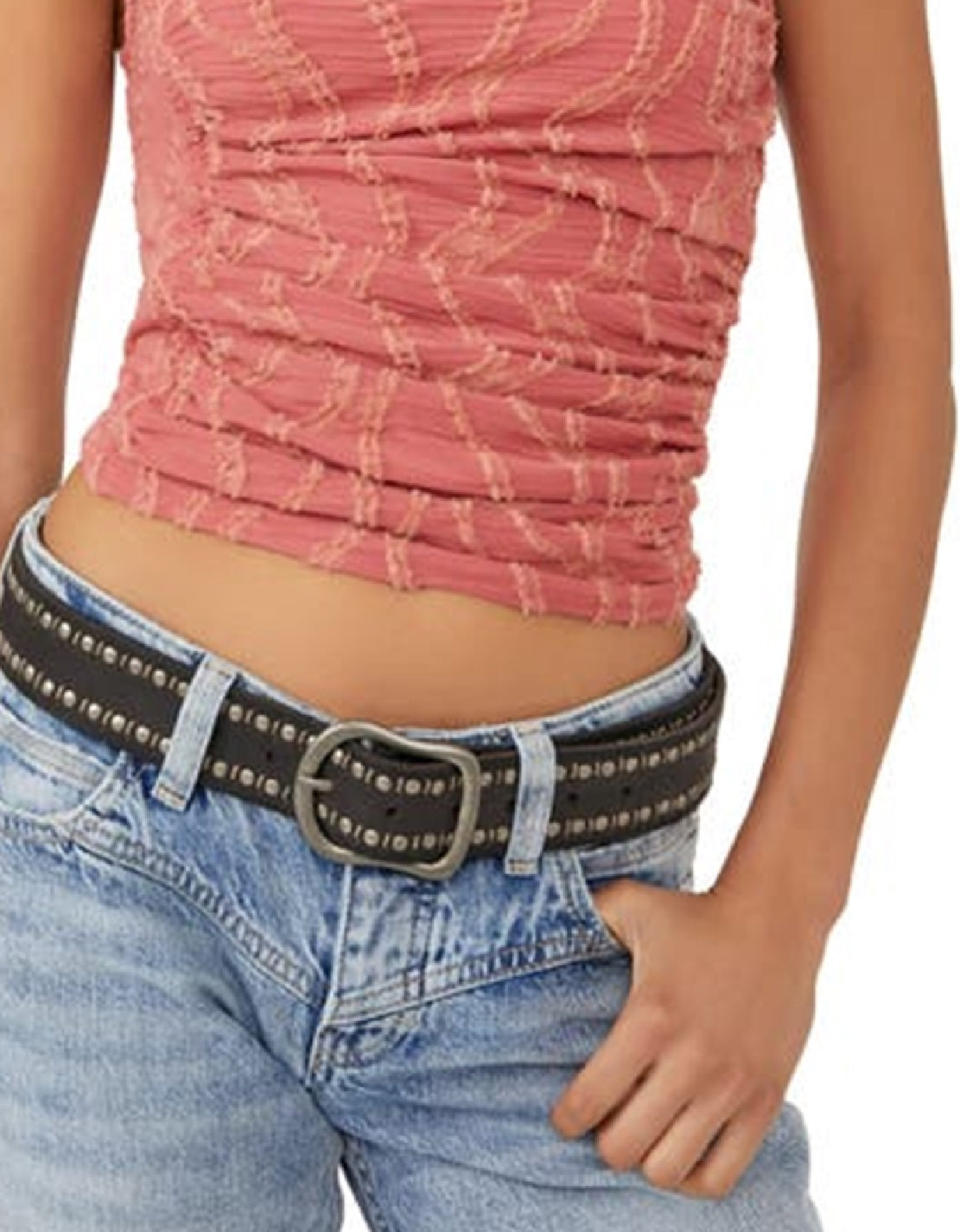 Free People Women's Sand Dunes Fringe Camisole Red Size Medium