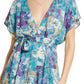Free People Women's Freddy Tie Waist Minidress Blue Size Large
