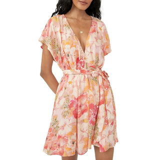 Free People Women's Freddy Tie Waist Minidress Pink Size X-Small