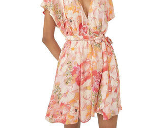 Free People Women's Freddy Tie Waist Minidress Pink Size X-Small