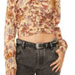 Free People Women's Got You Print Crop Top Brown Size Medium
