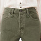 Free People Women's Makai Ripped Cutoff Denim Shorts Green Size 28