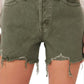 Free People Women's Makai Ripped Cutoff Denim Shorts Green Size 28