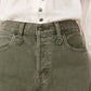 Free People Women's Makai Ripped Cutoff Denim Shorts Green Size 29
