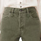Free People Women's Makai Ripped Cutoff Denim Shorts Green Size 30