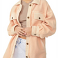 Free People Women's Ruby Fleece Shirt Jacket Orange Size X-Small