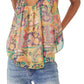 Free People Women's Strawberry Print Halter Tank Green Size X-Small