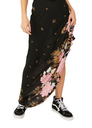Free People Women's Get To You Floral Maxi Sundress Black Size Medium
