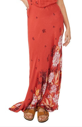 Free People Women's Get To You Floral Maxi Sundress Red Size X-Large
