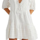 Free People Women's Elora Tonal Windowpane Check Minidress White Size X-Small