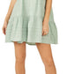 Free People Women's Elora Tonal Windowpane Check Minidress Green Size X-Small