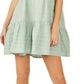Free People Women's Elora Tonal Windowpane Check Minidress Green Size X-Small