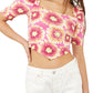 Free People Women's Give Me More Crop Top Pink Size X-Small