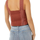 Free People Women's Maggie Lace Tank In Coconut Shell Brown Size Large