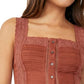 Free People Women's Maggie Lace Tank In Coconut Shell Brown Size Large