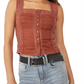 Free People Women's Maggie Lace Tank In Coconut Shell Brown Size Large