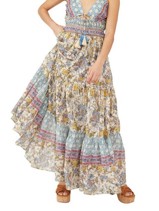 Free People Women's Real Love Print Maxi Dress Brown Size X-Large