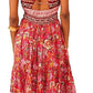 Free People Women's Real Love Print Maxi Dress Red Size Large