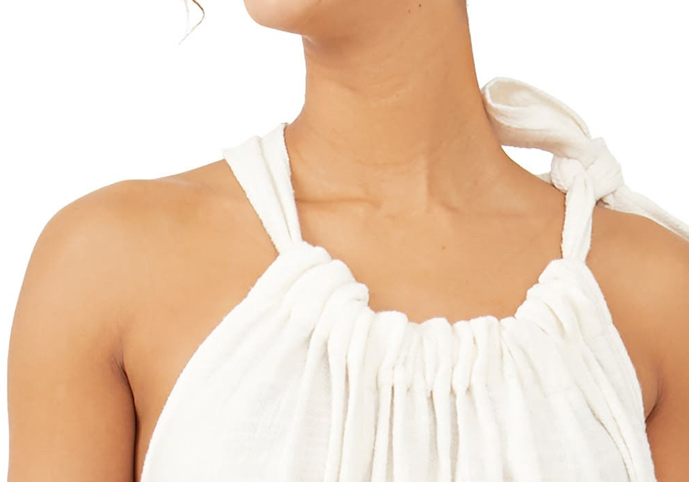 Free People Henriette Jumpsuit, Ivory, Size XL