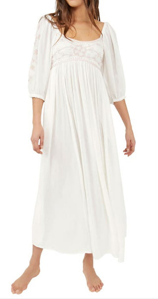 Free People Women's Wedgewood Maxi Dress White Size X-Small
