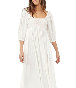 Free People Women's Wedgewood Maxi Dress White Size Small