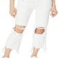 Free People Women'se Maggie Mid Rise Straight Leg White Size 26