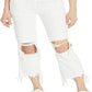 Free People Women'se Maggie Mid Rise Straight Leg White Size 26
