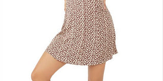 Free People Women's Kai Print Tie Strap Minidress Brown Size Small