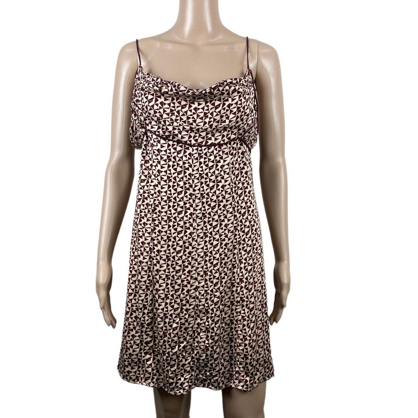 Free People Kai Print Minidress - Coffee Combo, Size Medium