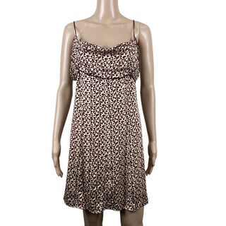 Free People Kai Print Minidress - Coffee Combo, Size Medium
