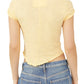 Free People Women's Be My Baby Cotton T-Shirt Yellow Size S