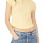 Free People Women's Be My Baby Cotton T-Shirt Yellow Size S