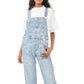 Free People Women's Ziggy Denim Overalls Blue Size Large