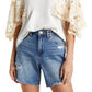 Free People Women's Angel Embroidered Flutter Sleeve Cotton T-Shirt White Size Small
