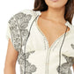 Free People Women's Temecula Embroidered Cotton Top White Size Medium