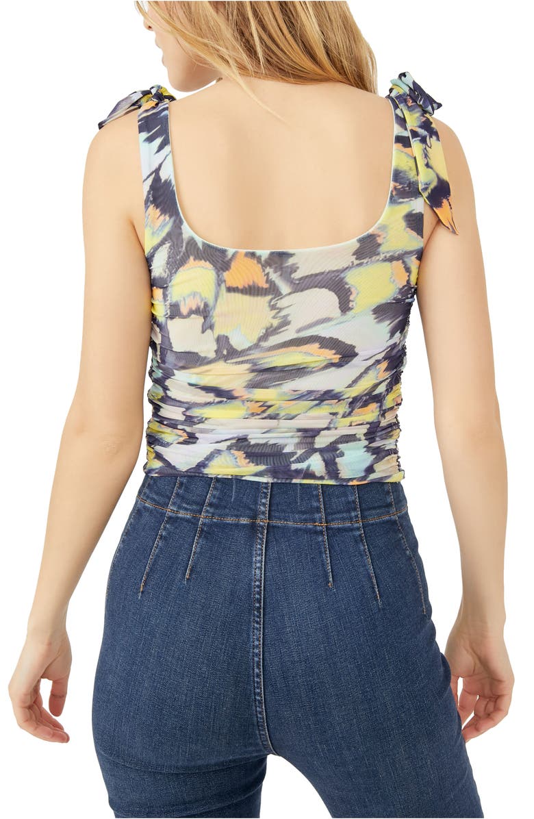 Free People Women's Avenue Print Tank Top Green Size Medium